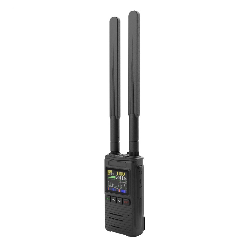 Handheld Ultra Wideband 100M-8000MHz Drone Detector 2KM Long Range Handheld FPV Capture UAV Drone Detector